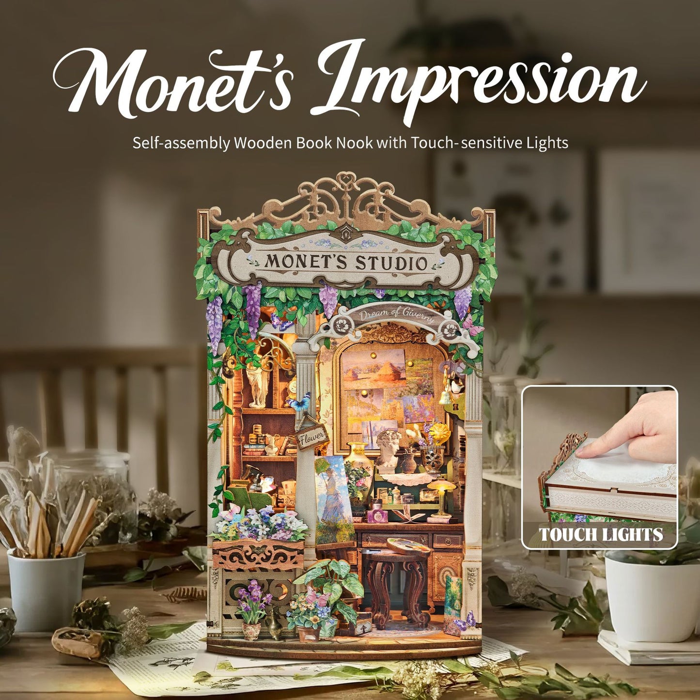 NookCraft™ “Monet's Impression” DIY Book Nook Kit