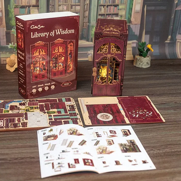 NookCraft™ “The Library” DIY Book Nook Kit