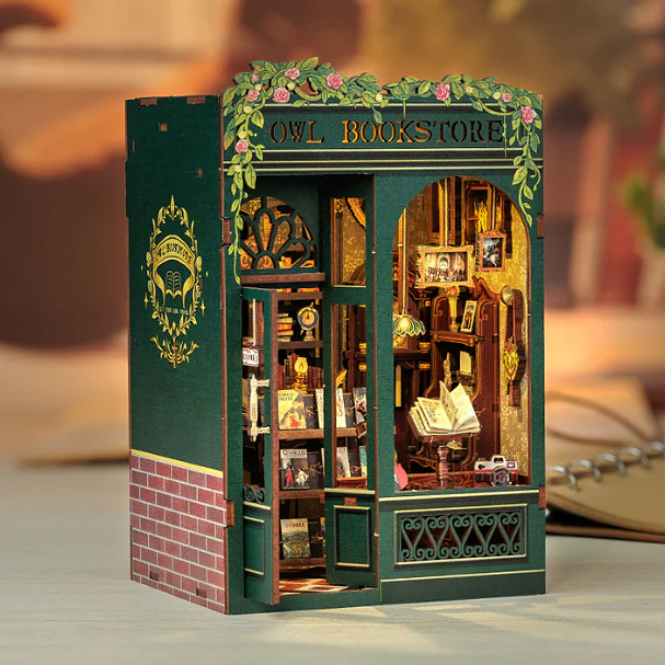 NookCraft™ “Owl Bookstore” DIY Book Nook Kit